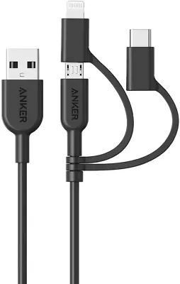 $25.85 • Buy Anker Powerline II 3-in-1 Cable, Lightning/Type C/Micro USB Cable For IPhone, IP