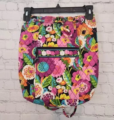 Vera Bradley Va-Va Bloom Floral Cinch Sack With  Very Paisley  Wallet • $25