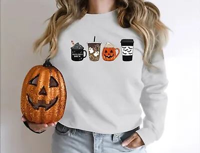 Happy Halloween Pumpkin Tee Witch Unisex Sweatshirt  Cups • £14.69