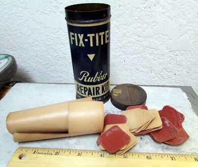 Vintage Fix Tite Jr Garage Size Tire Tube Repair Kit Great Colors Some Left • $19.99
