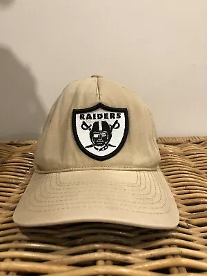 OAKLAND LAS VEGAS RAIDERS NFL NEW ERA 9FORTY BEIGE CAP HAT Good Condition • $12