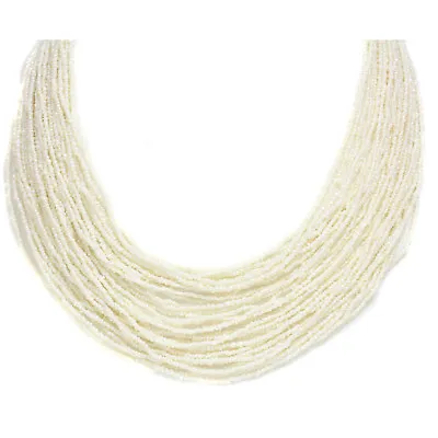 Saltwater Akoya Keshi Pearl Multi Row Diamond Necklace 14kt  Yellow Gold  • $6250
