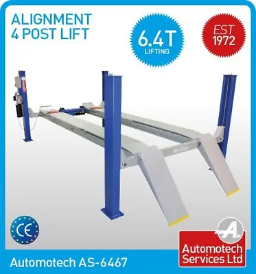 4 POST CAR LIFT / FOR WHEEL ALIGNMENT / VEHICLE RAMP / WITH JACK BEAM / 6400Kg • £6240