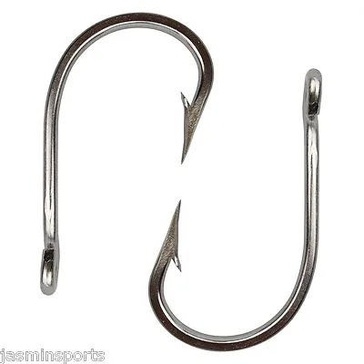 5Pcs Saltwater Stainless Steel Fishing Hooks Big Game Tuna Circle Hook 5/0-13/0 • $18.69