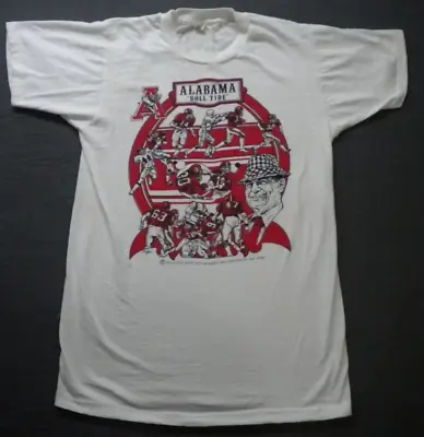 Vintage 1975 Alabama Crimson Tide Football Medium Shirt Bear Bryant 70s 1970s • $24.99