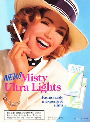 Misty Cigarette Ad #13 Rare 1993 Vintage Out Of Print  • $9.99