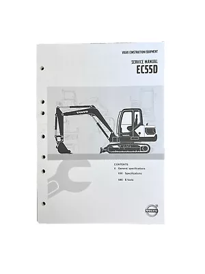 VOLVO EC55D Track Excavator Service Manual General Specifics And E-Tools • $15