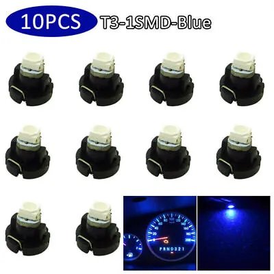 10X Blue T3 Neo Wedge LED 2SMD Instrument Panel Cluster Dash Light Bulbs • $8.89
