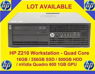 $199.90 • Buy 🍀 HP Z210 SFF Quad Core Xeon E3-1225 3.1 16GB 256GB SSD+500GB Quadro 600 Win 10
