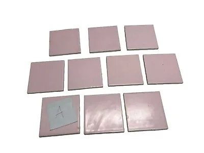 10 Vtg Pink Ceramic Tile 4 1/4  Sunset Exacto Spacer Tile USA Flaws -A • $29.99