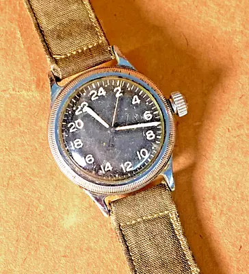 Elgin WW2 24-Hour Dial Military Wrist Watch Working • $76