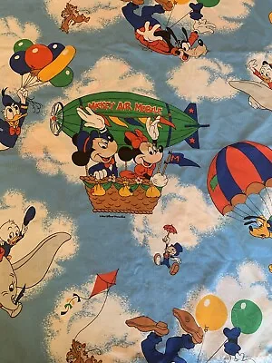 Vintage Disney Mickey And Minnie Mouse Twin Flat Sheet • $22