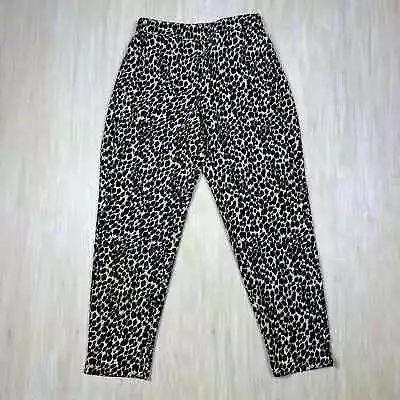 J Crew Animal Cheetah Printed Bold Leopard Jamie Elastic Waist Pull On Pants 4 • $20