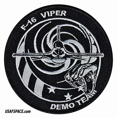 Usaf F-16 Viper Demo Team -shaw Afb Sc - Original Air Force Black Vel Patch • $8.95