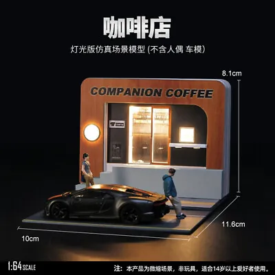 Miniatures 1/64 Staircase Cafe With Lights Scene Props Figures For Car Vehicle • $19.99