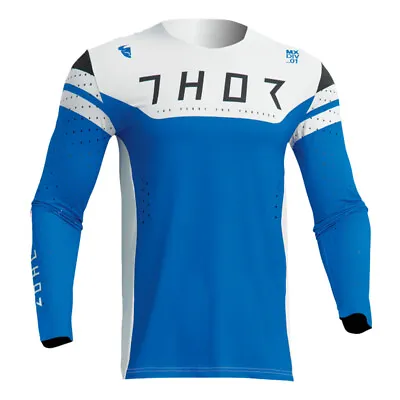 Thor Prime Rival Blue And White MX Off-Road Jersey Men's Sizes SM - 2XL • $39.99