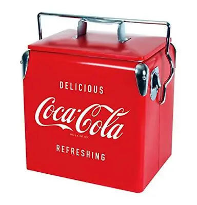 Coca-Cola Retro Ice Chest Cooler With Bottle Opener 13L (14 Qt) 18 Can • £123.99