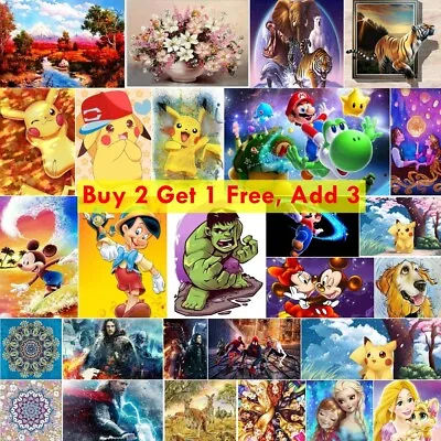 £5.98 • Buy 5D Full Round Diamond Painting Cross Stitch Kits Embroidery Home Decoration Gift