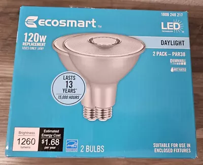 EcoSmart 120W Daylight PAR38 Dimmable LED Bulb 2-Pack  1006 248 217 1081 • $16.99