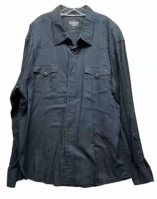 Sevens By Cinch Mens Size 2XL Garth Brooks Black Paisley Snap Shirt (K2) • $31.49