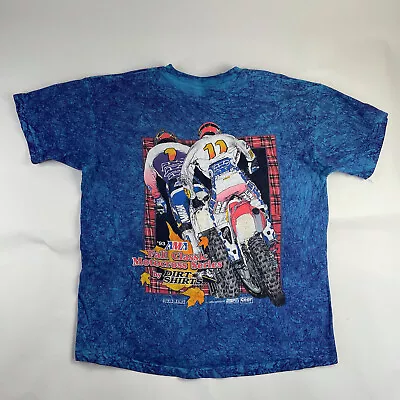 Vintage Dirt Shirts XL Blue Men 1993 AMA Fall Classic Motorcross Series Tee Used • $84.15