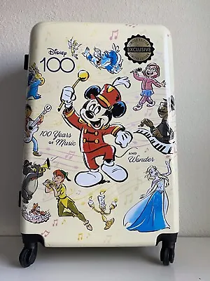 Bioworld Disney 100 Years Of Music And Wonder 28” Upright Spinner Suitcase NEW • $200