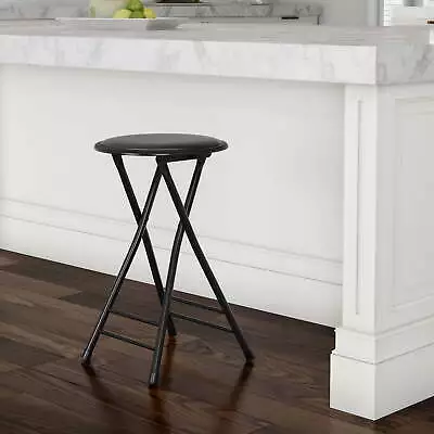  Backless 24-Inch Folding Stool With 225lb Capacity (Black) • $30.99