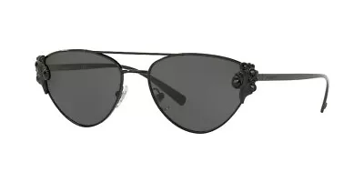 VERSACE VE2195B 100987 Sunglasses Black Frame Grey Lenses 56mm • $124.99