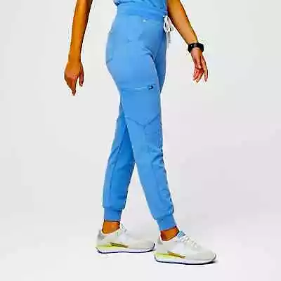 Figs High-Waisted Zamira Jogger Scrub Pants Capri Blue XL • $35