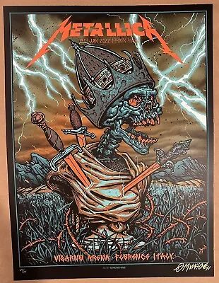 Metallica Poster Florence Italy June 19 2022 Signed AP Munk One #xx/75 Sold Out • $245