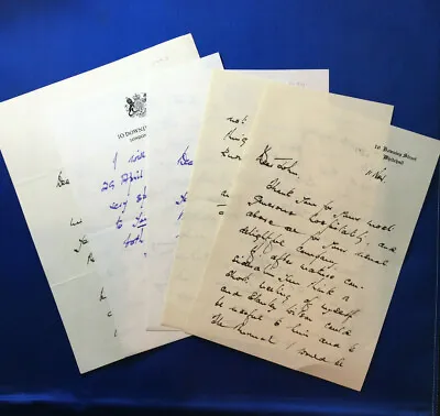 Margaret Thatcher's Husband Denis His Signed Letters X 3 1980 / 1990 History • $308.29