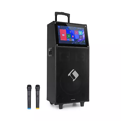 Karaoke Machine Bluetooth System 2 Microphones Wireless Karaoke Player Touch USB • £388.32