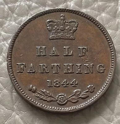 1844 Queen Victoria Half Farthing Coin (vf Condition) - Ref F5 • £4.99