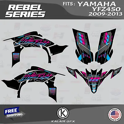 Graphics Kit For YAMAHA YFZ 450R 2009-2013 Rebel Series - MAGENTA • $235.84