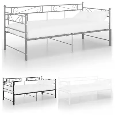 Pull-out Sofa Bed Frame Metal Sleepover Sofa Guest Bed Resting Daybed VidaXL • £117.99