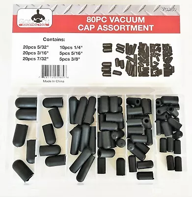 $14.99 • Buy 80pc GOLIATH INDUSTRIAL CARBURETOR VACUUM LINE HOSE RUBBER BOOT CAP ASSORTMENT