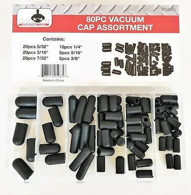 80pc GOLIATH INDUSTRIAL CARBURETOR VACUUM LINE HOSE RUBBER BOOT CAP ASSORTMENT • $14.99