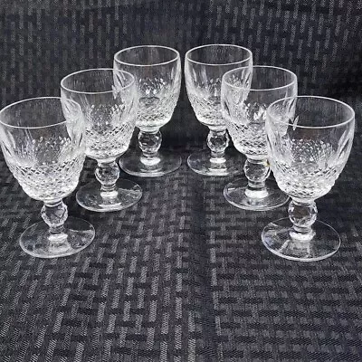 Vintage Waterford Crystal Colleen Short Stem Sherry Cordial Glasses Set Of 6 • $145