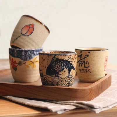 Wine Cup Sake Set Home Retro Coffee Cup Wine Pot Japanese-Style Ceramic Cup • $47.19
