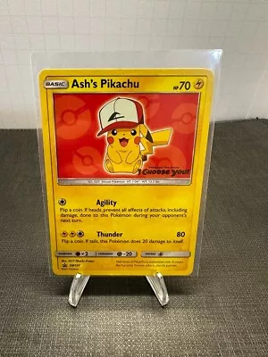 Ash's Pikachu SM109 Pokemon The Movie I Choose You Promo Pokemon Card • $0.99