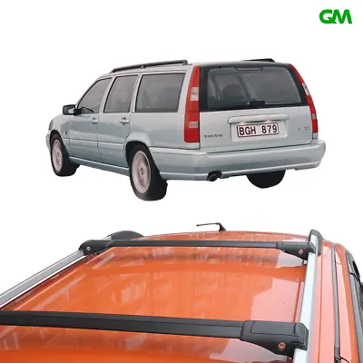 To Fits Volvo V70 Wagon/Estate 1996-2000 Roof Rack Cross Bars Black Roof Bars • $131.97