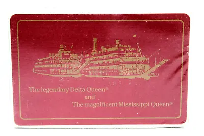 Delta Queen & Mississippi Queen Steamboats Red Playing Cards Deck New Sealed • $5.95