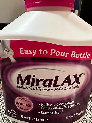 Brand New MiraLAX Laxative 30 Doses Powder - 17.9oz.  Exp.   08 /2024 • $15