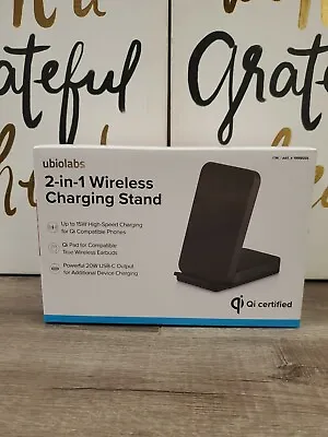 Ubiolabs 2-in-1 Wireless Charging Stand With Additional USB-C Output • $19.99