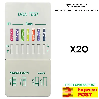 Urine Drug Test Kit X20 THC METH COCAINE AMP BZO MDMA OPI ECSTASY  7 In 1 • $89.95