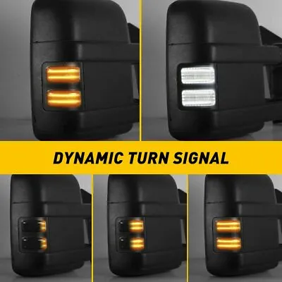 2*LED Switchback White/Amber Flowing Side Mirror Lights For 08-16 Ford F250 F350 • $25.99