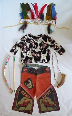 $99 • Buy Vintage Gene Autry Childs Chaps Cowboy & Indian Outfit Costume (pre-owned)
