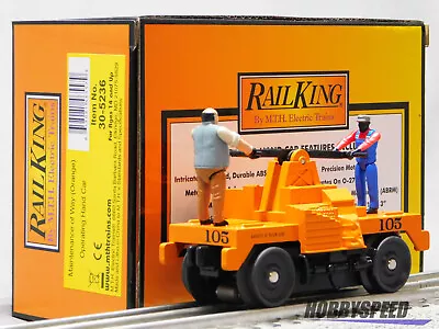 Mth Railking Maintenance Of Way (orange) Operating Hand Car Mow 30-5236 New • $88.84