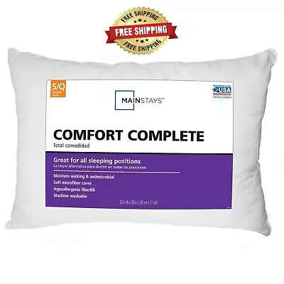 Mainstays Comfort Complete Bed Pillow Standard/Queen (2 Pack) • $15.99