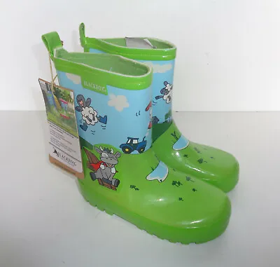 New Boys Girls Kids Waterproof Wellies Rain Wellingtons Junior Boots Shoes Sizes • £9.98